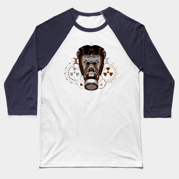 apes mask monkey ilustration Baseball T-Shirt by SHINIGAMII